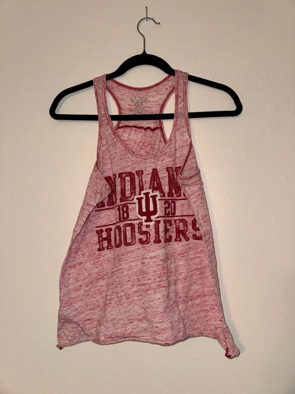 Blue 84 Indiana University Hoosiers Heathered Racerback Tank
